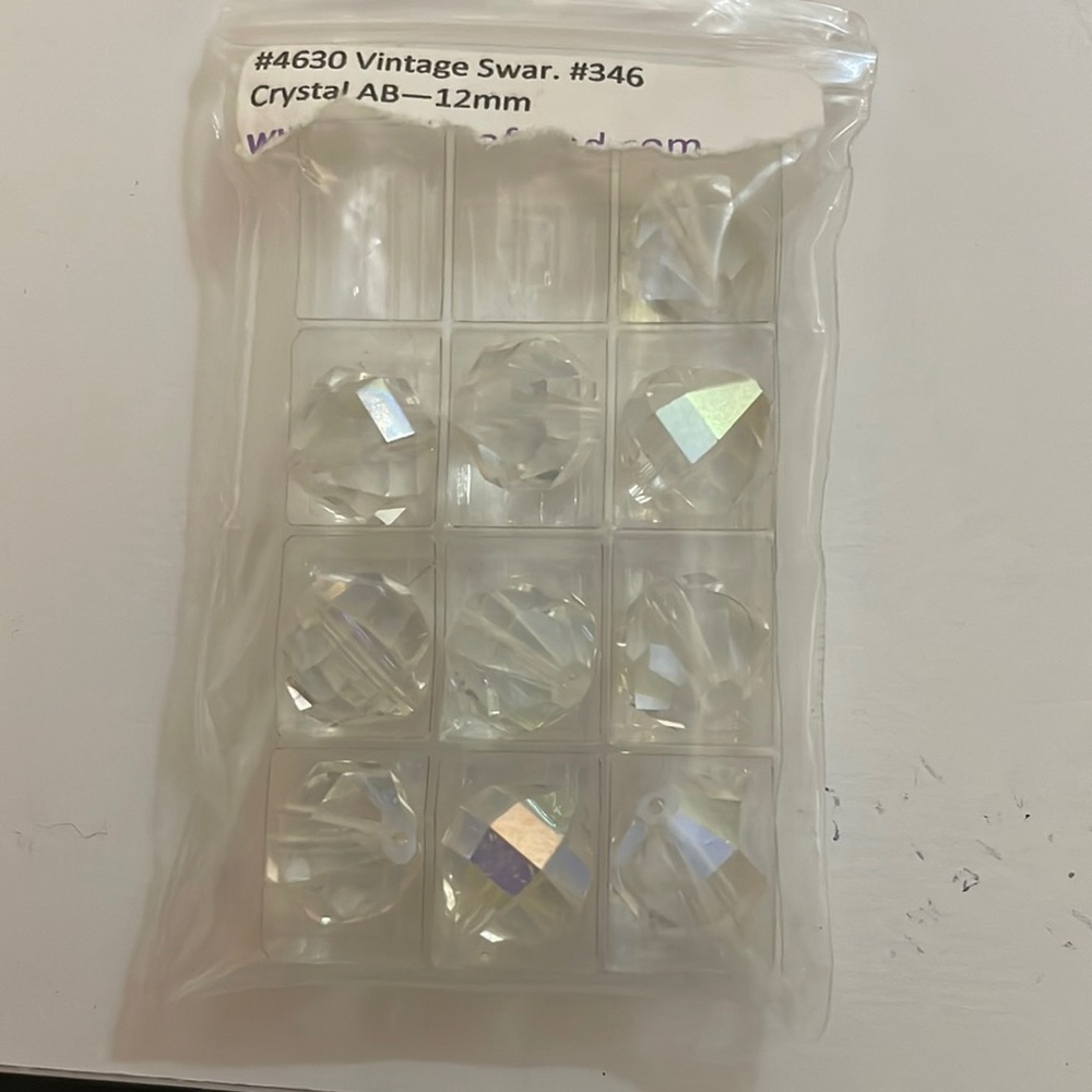 10 Swarovski 12mm crystals with an coating